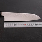 Santoku ZA-18 Damascus Buffalo Magnolia Handle 180mm (7”)-[Musashi]-[Japanese-Kitchen-Knives]