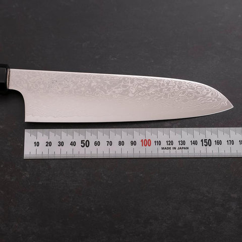Santoku ZA-18 Damascus Buffalo Magnolia Handle 180mm (7”)-[Musashi]-[Japanese-Kitchen-Knives]