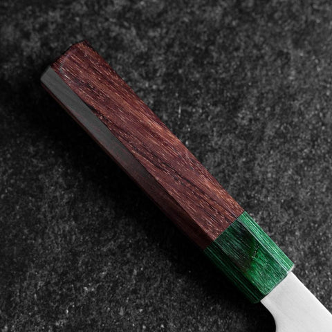 Santoku ZDP-189 Polished Green Shitan Handle 165mm-[Musashi]-[Japanese-Kitchen-Knives]