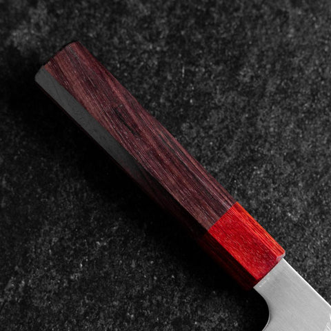 Santoku ZDP-189 Polished Red Shitan Handle 165mm-[Musashi]-[Japanese-Kitchen-Knives]