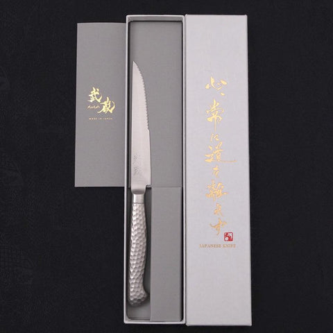 Steak knife All-Stainless Pure-Molybdenum 130mm (5.1”)-[Musashi]-[Japanese-Kitchen-Knives]