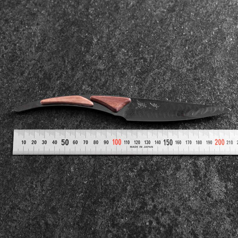 Steak knife VG-10 Mirror Damascus Maple Handle 100mm - Black-[Musashi]-[Japanese-Kitchen-Knives]