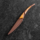 Steak knife VG-10 Mirror Damascus Maple Handle 100mm - Brown-[Musashi]-[Japanese-Kitchen-Knives]