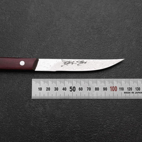 Steak knife VG-10 Tsuchime Mahogany Handle 110mm (4.3”)-[Musashi]-[Japanese-Kitchen-Knives]