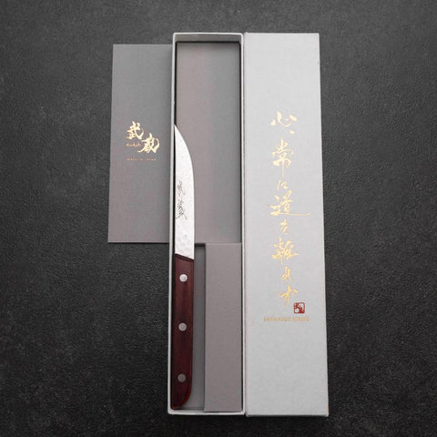 Steak knife VG-10 Tsuchime Red Western Handle 110mm-[Musashi]-[Japanese-Kitchen-Knives]