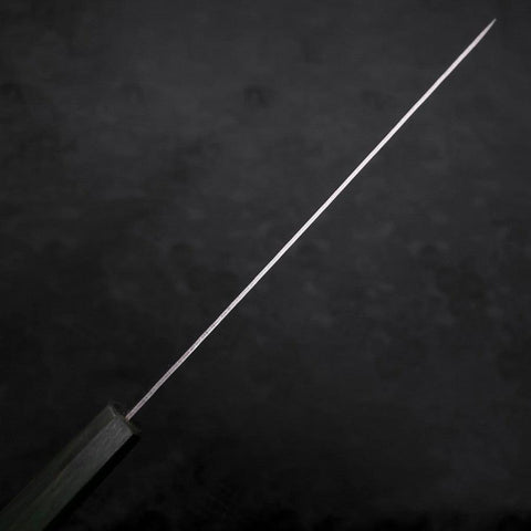 Sujihiki 440C Nashiji Damascus Green Urushi Handle 240mm-[Musashi]-[Japanese-Kitchen-Knives]