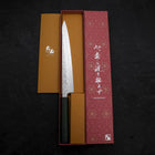 Sujihiki 440C Nashiji Damascus Green Urushi Handle 240mm-[Musashi]-[Japanese-Kitchen-Knives]
