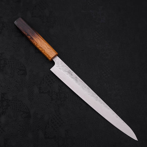Sujihiki 440C Nashiji Damascus Yaki Urushi Handle 240mm-[Musashi]-[Japanese-Kitchen-Knives]