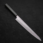 Sujihiki AUS-10 Nashiji Damascus Green Urushi Handle 240mm (9.4”)-[Musashi]-[Japanese-Kitchen-Knives]