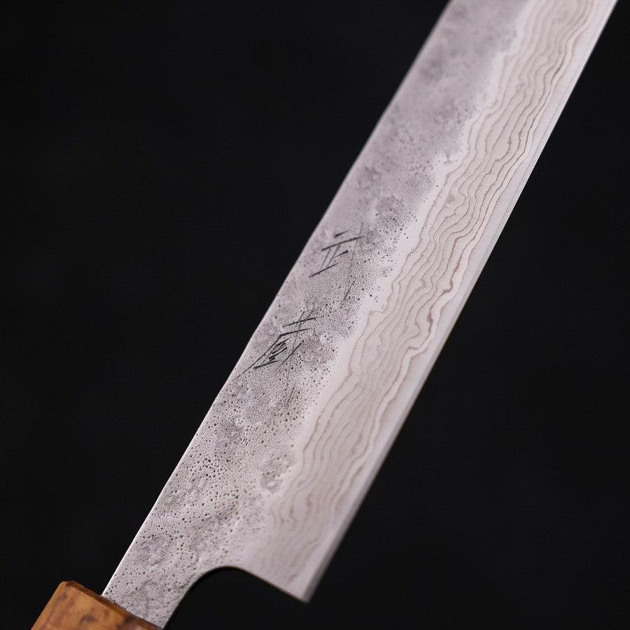 Sujihiki AUS-10 Nashiji Damascus Oak Handle 240mm – MUSASHI