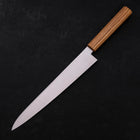 Sujihiki AUS-10 Polished Oak Handle 240mm (9.4”)-[Musashi]-[Japanese-Kitchen-Knives]