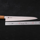 Sujihiki AUS-10 Polished Oak Handle 240mm (9.4”)-[Musashi]-[Japanese-Kitchen-Knives]