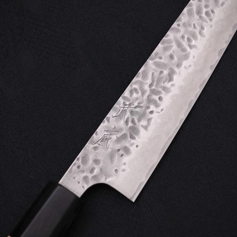 Sujihiki AUS-10 Tsuchime Damascus Buffalo Magnolia Handle 270mm (10.6”)-[Musashi]-[Japanese-Kitchen-Knives]