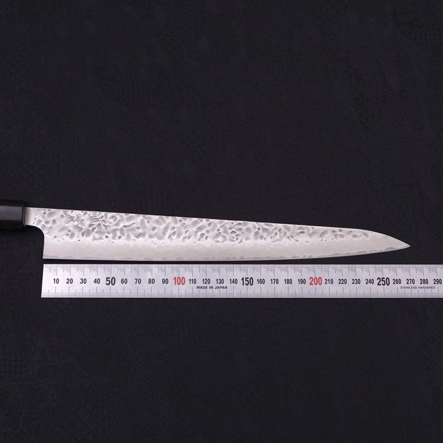 Sujihiki AUS-10 Tsuchime Damascus Buffalo Magnolia Handle 270mm-AUS-10-Damascus-Japanese Handle-[Musashi]-[Japanese-Kitchen-Knives]