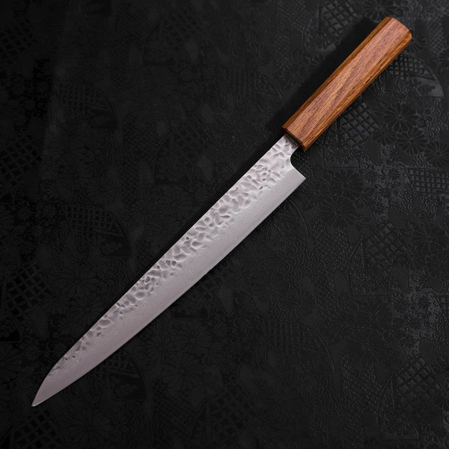 筋引き AUS-10 槌目ダマスカス 樫柄 240mm – MUSASHI