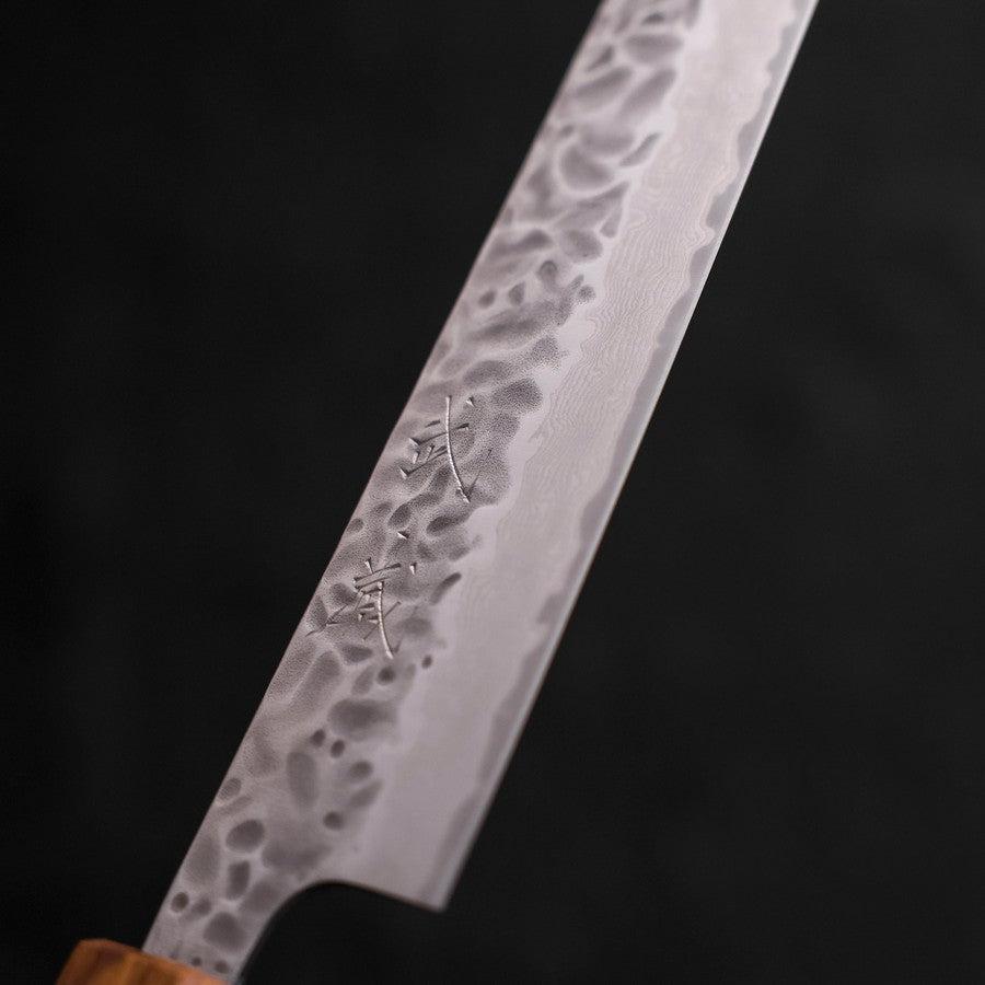 筋引き AUS-10 槌目ダマスカス 樫柄 240mm – MUSASHI