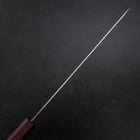 Sujihiki AUS-10 Tsuchime Damascus Purple Urushi Handle 240mm (9.4”)-[Musashi]-[Japanese-Kitchen-Knives]