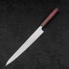 Sujihiki AUS-10 Wave Damascus Purple Urushi Handle 240mm (9.4”)-[Musashi]-[Japanese-Kitchen-Knives]