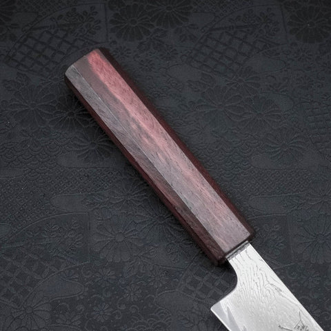 Sujihiki AUS-10 Wave Damascus Purple Urushi Handle 240mm (9.4”)-[Musashi]-[Japanese-Kitchen-Knives]