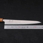Sujihiki AUS-10 Wave Damascus Yaki Urushi Handle 240mm (9.4”)-[Musashi]-[Japanese-Kitchen-Knives]