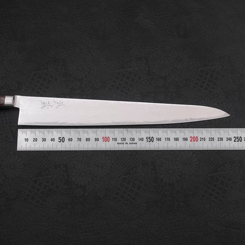 Sujihiki AUS-10 Wave Nickel Damascus Western Handle 240mm (9.4”)-[Musashi]-[Japanese-Kitchen-Knives]