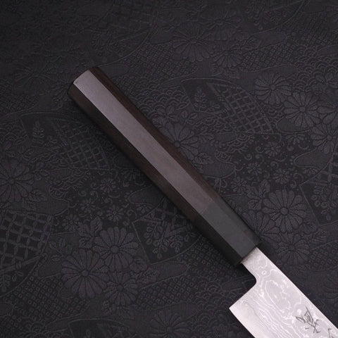 Sujihiki Blue Steel #2 Damascus Buffalo Ebony Handle 270mm (10.6”)-[Musashi]-[Japanese-Kitchen-Knives]