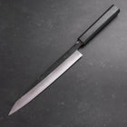 Sujihiki Blue Steel #2 Kurouchi Dark Blue Urushi Handle 210mm (8.3”)-[Musashi]-[Japanese-Kitchen-Knives]