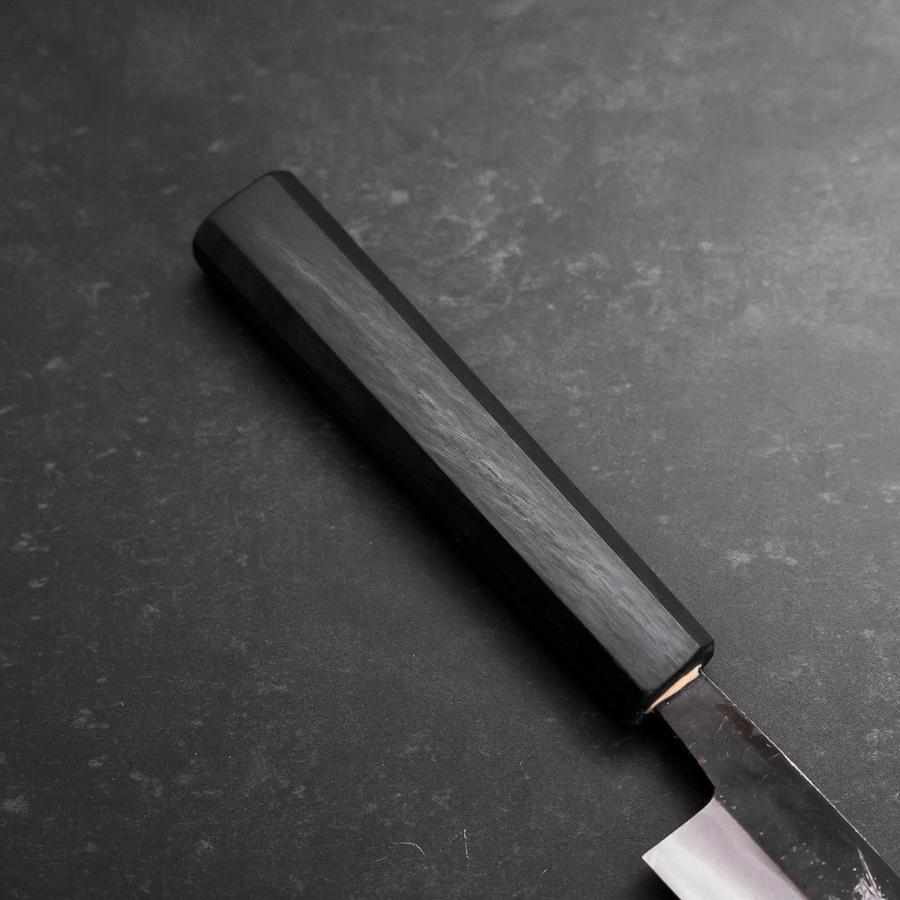 筋引き 青紙2号 黒打 ダマスカス 黒檀水牛柄 210mm – MUSASHI