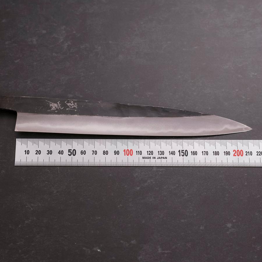 筋引き 青紙2号 黒打 ダマスカス 黒檀水牛柄 210mm – MUSASHI