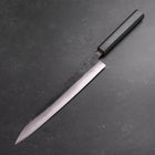 Sujihiki Blue Steel #2 Kurouchi Dark Blue Urushi Handle 240mm (9.4”)-[Musashi]-[Japanese-Kitchen-Knives]