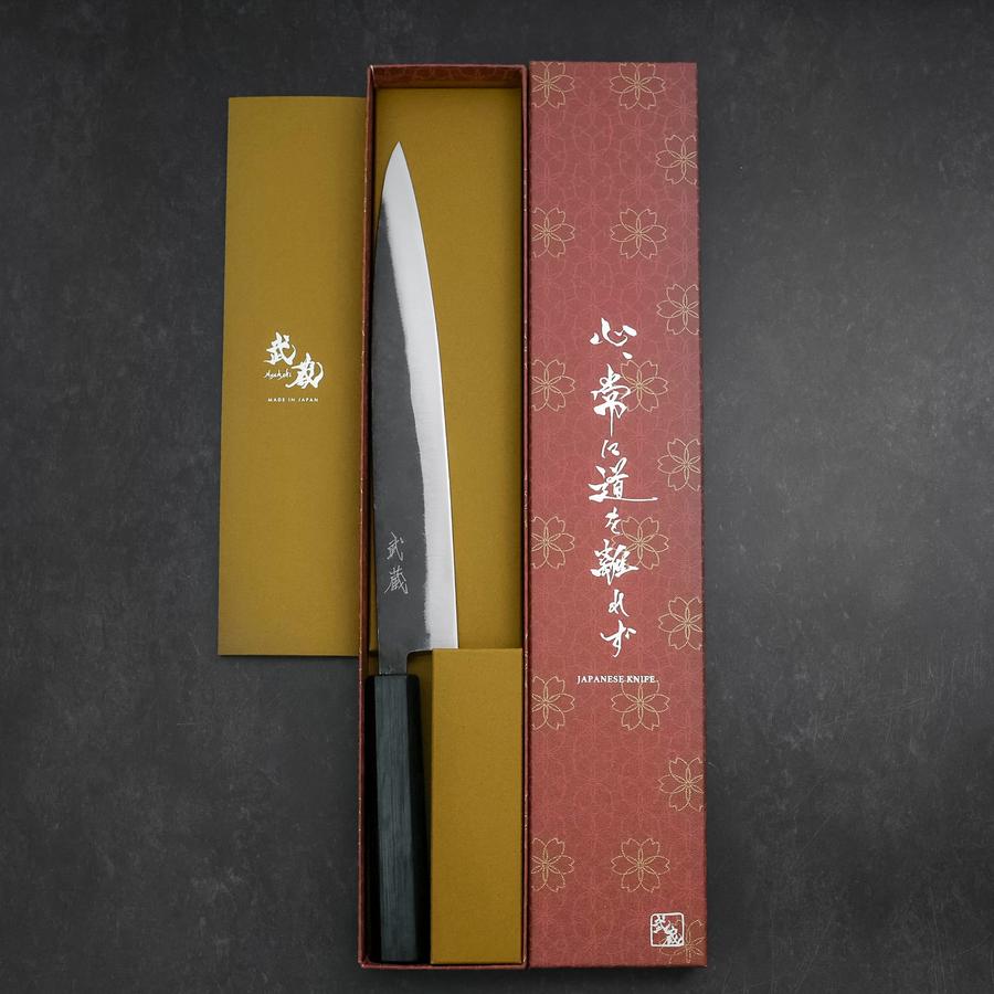 筋引 青紙2号 黒打 墨漆柄 240mm – MUSASHI