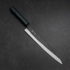 Sujihiki Blue Steel #2 Kurouchi Dark Blue Urushi Handle 240mm (9.4”)-[Musashi]-[Japanese-Kitchen-Knives]