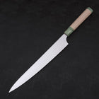 Sujihiki Blue Super Polished Maple Green Handle 270mm (10.6”)-[Musashi]-[Japanese-Kitchen-Knives]