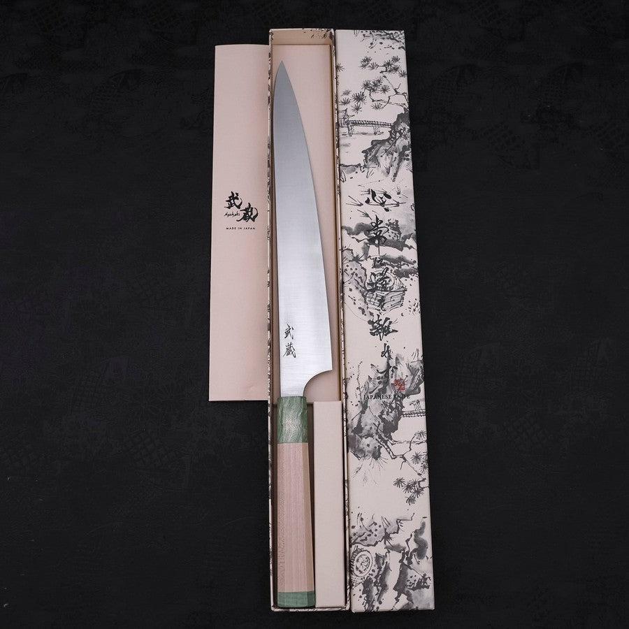 筋引 青紙スーパー 磨き 緑メープル柄 270mm – MUSASHI