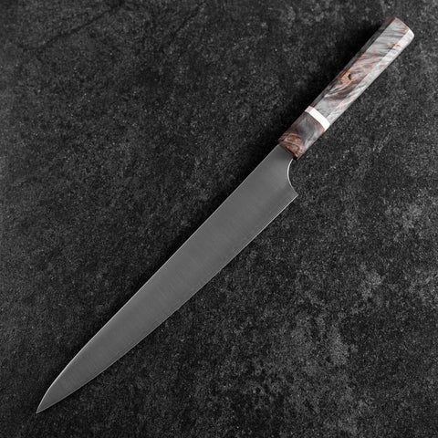 Sujihiki Blue Super Polished Maple Handle 270mm-[Musashi]-[Japanese-Kitchen-Knives]