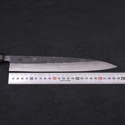 Sujihiki Blue steel #2 Kurouchi Damascus Buffalo Ebony Handle 240mm-Blue steel #2-Damascus-Japanese Handle-[Musashi]-[Japanese-Kitchen-Knives]