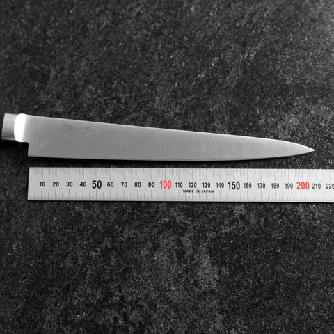 Sujihiki Molybdenum Polished Western Black Handle 210mm-[Musashi]-[Japanese-Kitchen-Knives]