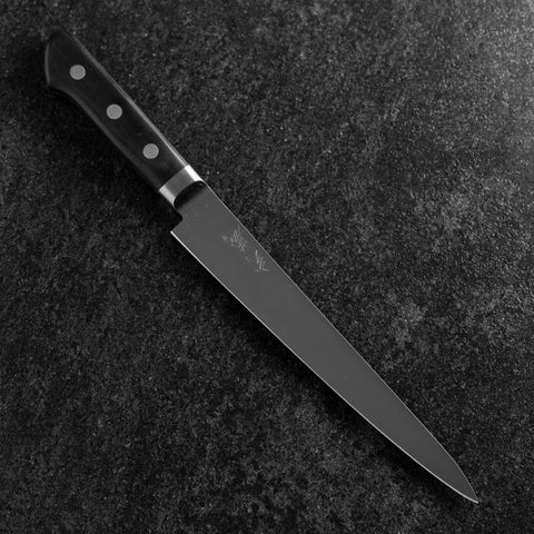 Sujihiki Molybdenum Polished Western Black Handle 210mm-[Musashi]-[Japanese-Kitchen-Knives]