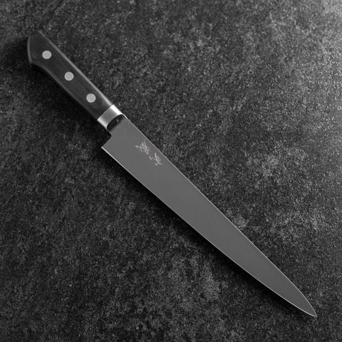 Sujihiki Molybdenum Polished Western Black Handle 250mm-[Musashi]-[Japanese-Kitchen-Knives]
