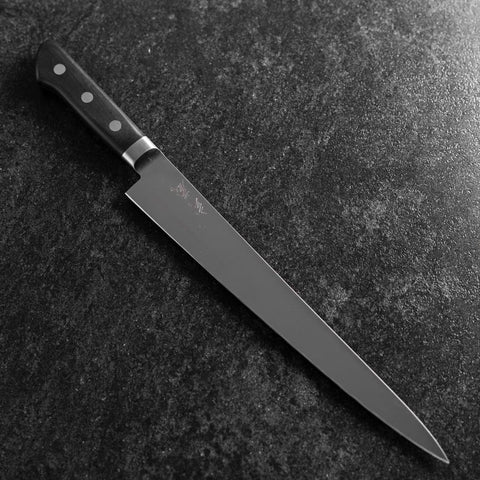 Sujihiki Molybdenum Polished Western Black Handle 270mm-[Musashi]-[Japanese-Kitchen-Knives]