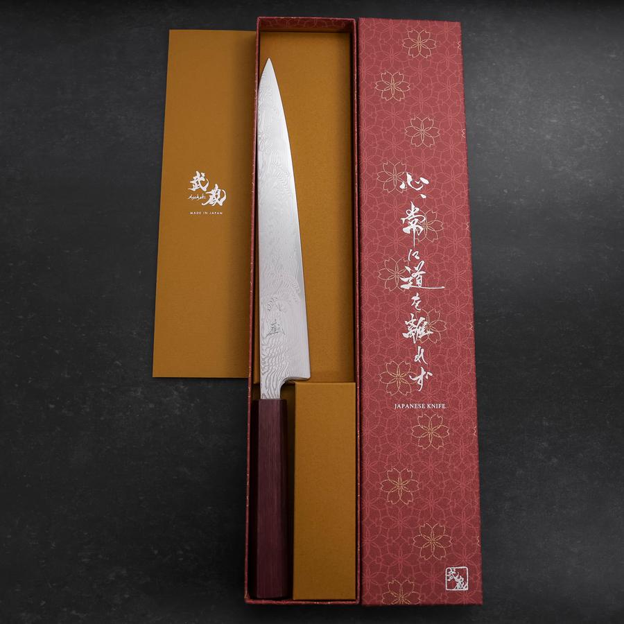 筋引 SLD ダマスカス 紫漆柄 240mm – MUSASHI