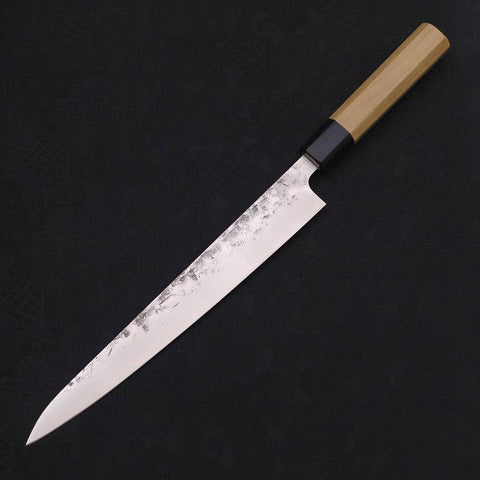 Sujihiki SLD Nashiji Washi Buffalo Magnolia Handle 240mm (9.4”)-[Musashi]-[Japanese-Kitchen-Knives]
