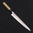 Sujihiki SLD Nashiji Washi Buffalo Magnolia Handle 240mm (9.4”)-[Musashi]-[Japanese-Kitchen-Knives]
