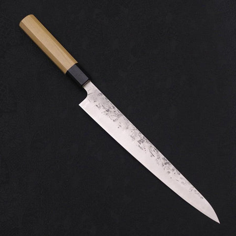 Sujihiki SLD Nashiji Washi Buffalo Magnolia Handle 240mm (9.4”)-[Musashi]-[Japanese-Kitchen-Knives]