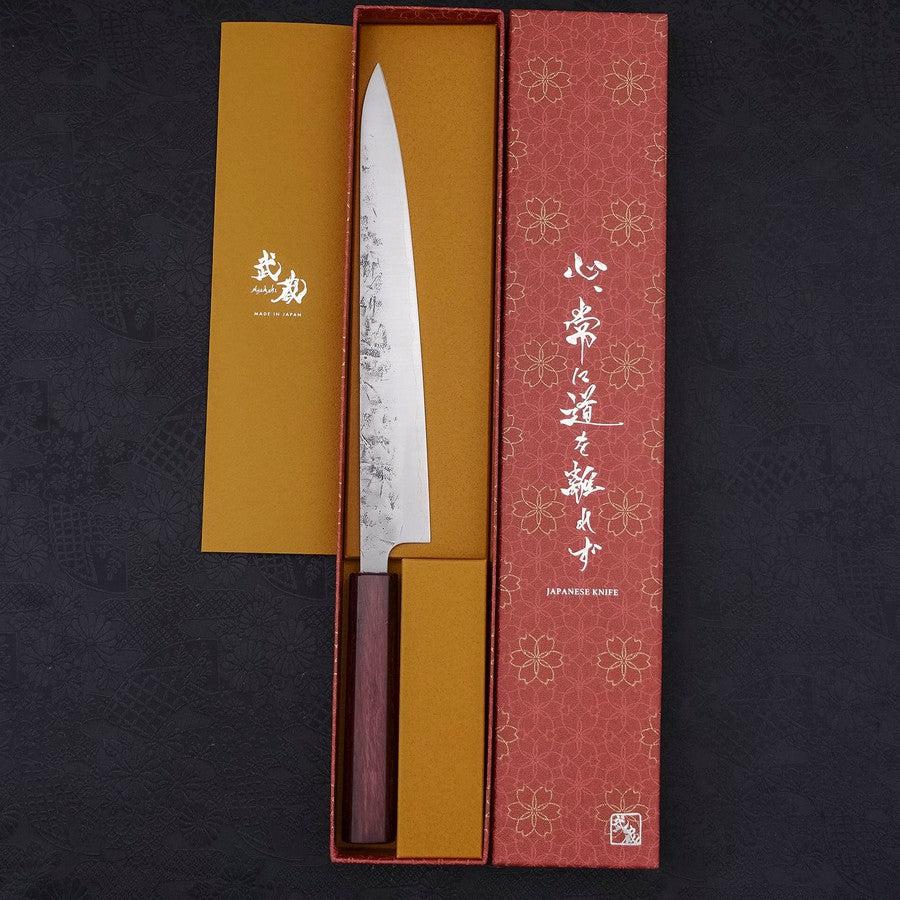 筋引き SLD粉末ハイス鋼 梨地和紙 紫漆柄 240mm – MUSASHI