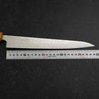 Sujihiki SLD Wave Damascus Oak Handle 240mm (9.4”)-[Musashi]-[Japanese-Kitchen-Knives]