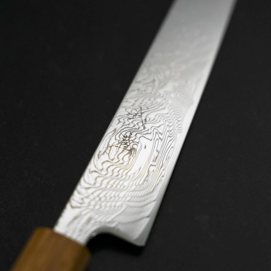 セキドウ Sujihiki SLD Wave Damascus Oak Handle 240mm – MUSASHI