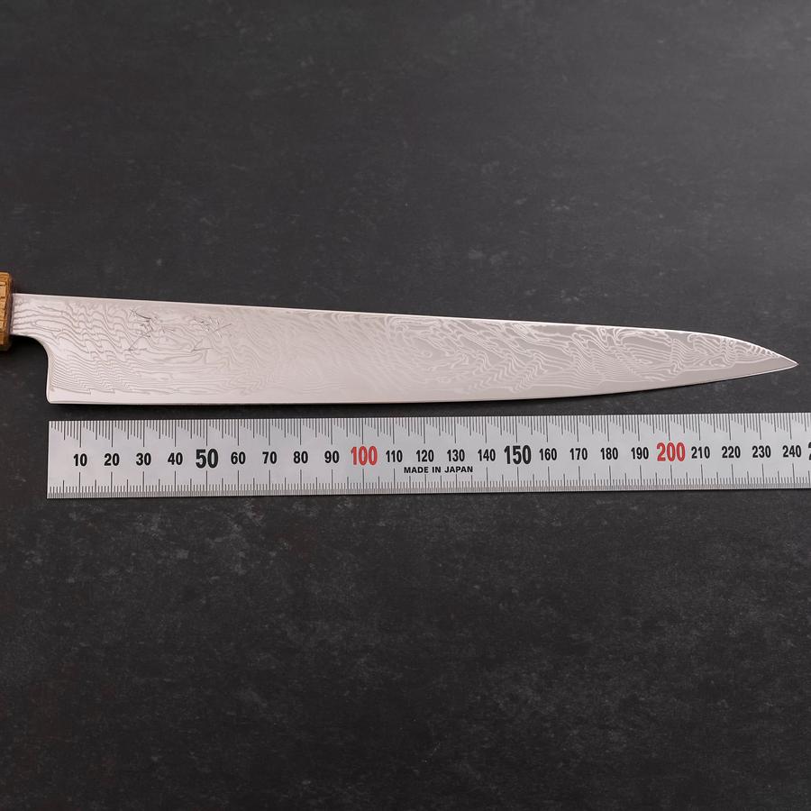 筋引 SLD 渦浪ダマスカス 焼漆柄 240mm – MUSASHI