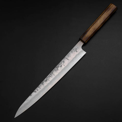 Sujihiki Silver Steel #3 Nashiji Sumi Urushi Handle 240mm (9.4”)-[Musashi]-[Japanese-Kitchen-Knives]