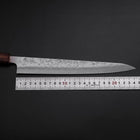 Sujihiki Silver Steel #3 Nashiji Sumi Urushi Handle 240mm (9.4”)-[Musashi]-[Japanese-Kitchen-Knives]